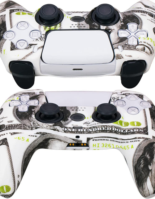 Load image into Gallery viewer, Water Transfer Printing Silicone Thickened Cover Skin Case for PS5 Dualsense Controller X 1(US Dollars) with Thumb Grips X 10

