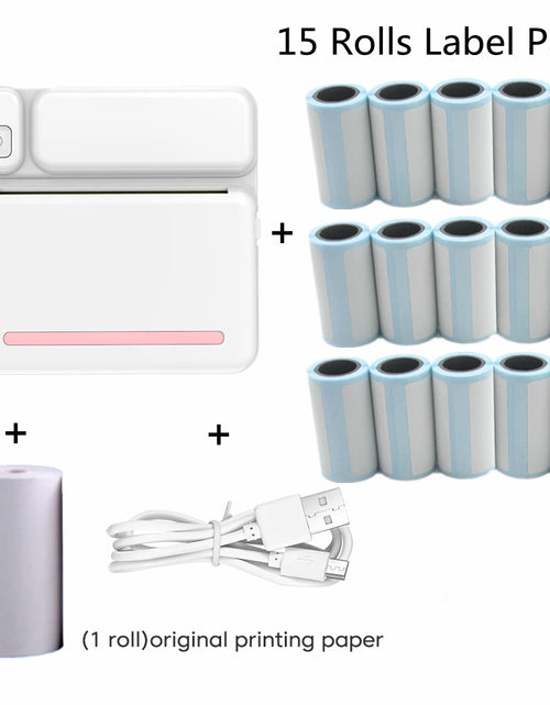 Load image into Gallery viewer, Portable Mini Printer Thermal Label Printer Sticker Inkless HD Pocket Printers for Phone Bluetooth Miniprint Printing Photo
