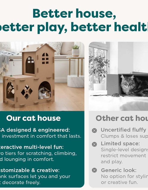 Load image into Gallery viewer, Cat Scratchers with Catnip - Tiger Tough Multi-Level Cat House Scratcher Playgrounds, Classic Reversible Scratching Board, Interactive Busy Box Toy Scratcher, and More
