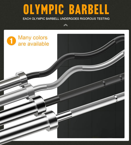 Curl Bar Olympic Barbell EZ Bar 330LB/700LB/1000LB/1500LB for Biceps Curl, Squat, Weightlifting
