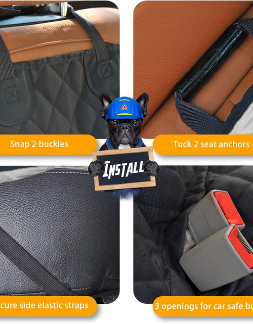 Load image into Gallery viewer, Honest Dog Car Seat Covers with Mesh Window, Side Flap for Cars, Trucks, and Suv'S - Waterproof &amp; Nonslip Pet Seat Cover for Backseat(Black, 57”W X 47”L)

