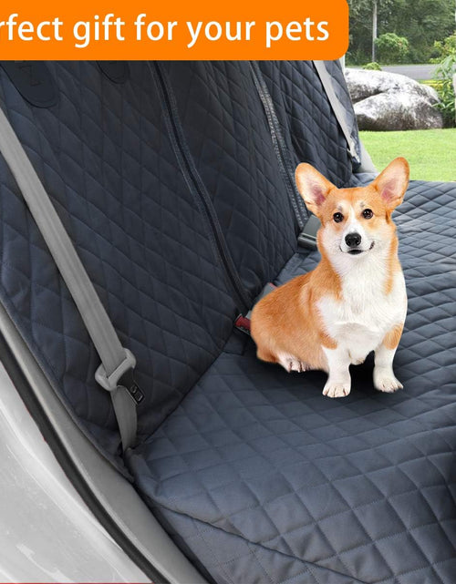 Load image into Gallery viewer, Honest Dog Car Seat Covers with Mesh Window, Side Flap for Cars, Trucks, and Suv'S - Waterproof &amp; Nonslip Pet Seat Cover for Backseat(Black, 57”W X 47”L)
