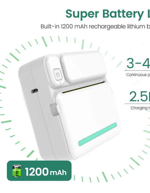 Load image into Gallery viewer, Portable Mini Printer Thermal Label Printer Sticker Inkless HD Pocket Printers for Phone Bluetooth Miniprint Printing Photo
