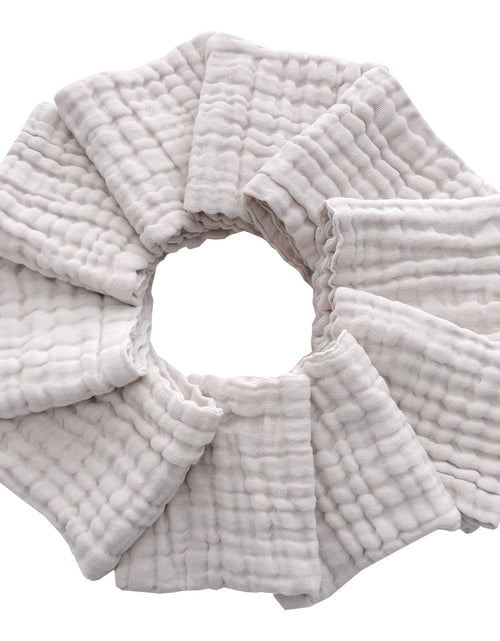 Load image into Gallery viewer, Baby Washcloths - Natural Cotton Baby Wipes - Soft Newborn Face Towel for Sensitive Skin - 10 Pack, 12X12 Inches
