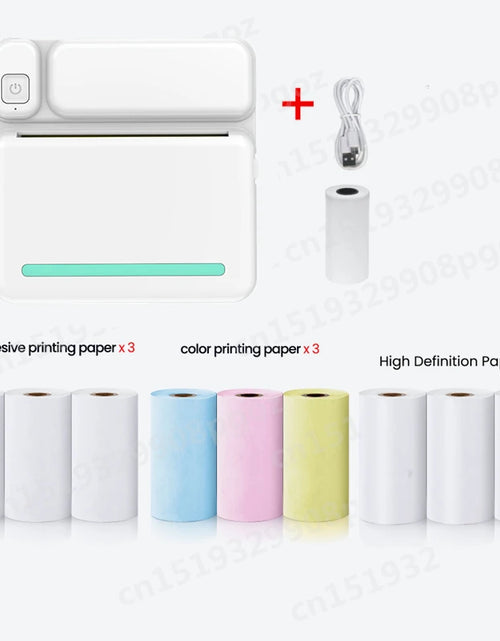 Load image into Gallery viewer, Portable Mini Printer Thermal Label Printer Sticker Inkless HD Pocket Printers for Phone Bluetooth Miniprint Printing Photo
