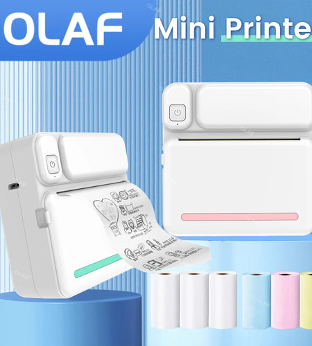 Portable Mini Printer Thermal Label Printer Sticker Inkless HD Pocket Printers for Phone Bluetooth Miniprint Printing Photo