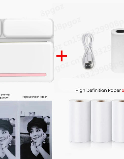 Load image into Gallery viewer, Portable Mini Printer Thermal Label Printer Sticker Inkless HD Pocket Printers for Phone Bluetooth Miniprint Printing Photo
