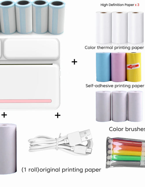 Load image into Gallery viewer, Portable Mini Printer Thermal Label Printer Sticker Inkless HD Pocket Printers for Phone Bluetooth Miniprint Printing Photo
